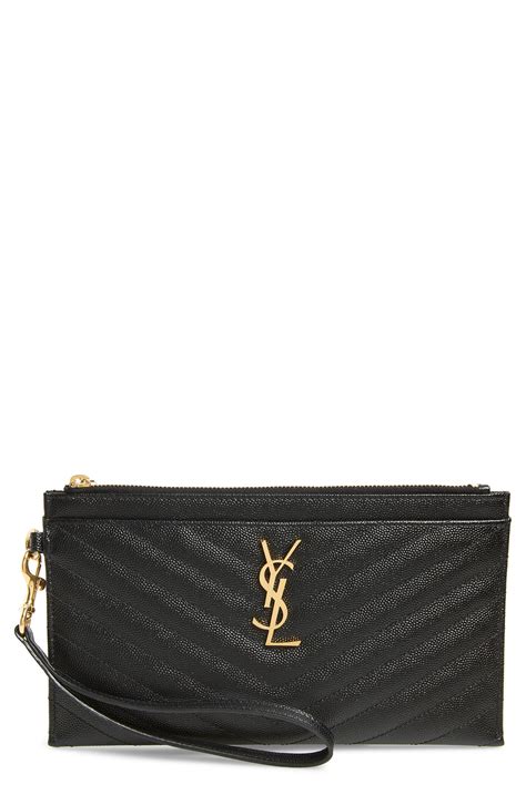 saint laurent monogram matelassé leather pouch